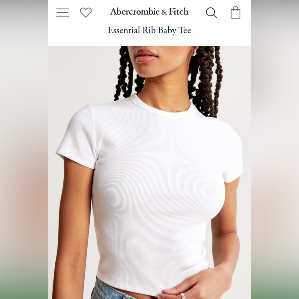 Abercrombie essential rib baby tee